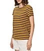 Sanctuary The Perfect Tee Striped Crew Neck Short Sleeve Top - Image 3