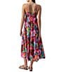 Color:Tropic Mood - Image 2 - Tropic Floral Print Square Neck Sleeveless Maxi Dress