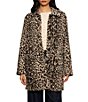 Sanctuary Upside Leopard Print Spread Collar Long Sleeve Button Front Faux Fur Jacket - Image 1