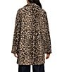Sanctuary Upside Leopard Print Spread Collar Long Sleeve Button Front Faux Fur Jacket - Image 2