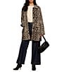 Sanctuary Upside Leopard Print Spread Collar Long Sleeve Button Front Faux Fur Jacket - Image 3