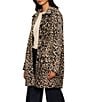 Sanctuary Upside Leopard Print Spread Collar Long Sleeve Button Front Faux Fur Jacket - Image 4