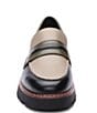 Color:Black/Dark Taupe/Olive - Image 4 - Westside Color Block Leather Lug Sole Loafers