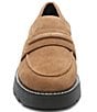 Color:Acorn - Image 3 - Westside Suede Lug Sole Platform Loafers