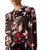 Color:Poinsettia - Image 4 - Winter Wish Floral Print Long Sleeve Blouse