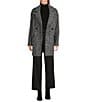 Sanctuary Wool Double Button Novelty Notch Collar Double Breasted Coat, Color:Black/White Herringbone - Image 4