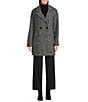Sanctuary Wool Double Button Novelty Notch Collar Double Breasted Coat, Color:Black/White Herringbone - Image 5