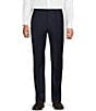 Santorelli Super 130's Bi-Stretch Wool Flat Front Solid Dress Pants - Image 1
