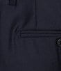 Santorelli Super 130's Bi-Stretch Wool Flat Front Solid Dress Pants - Image 4