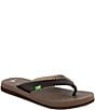 Color:Brown - Image 1 - Yoga Mat Flip Flop Sandals