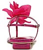 Color:Fuchsia - Image 3 - Sarto by Franco Sarto Capriflore Leather Flower Thong Sandals