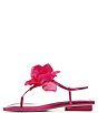 Color:Fuchsia - Image 5 - Sarto by Franco Sarto Capriflore Leather Flower Thong Sandals