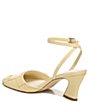 Color:Butter - Image 4 - Sarto by Franco Sarto Daisy Woven Leather Ankle Strap Pumps