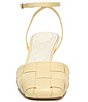 Color:Butter - Image 6 - Sarto by Franco Sarto Daisy Woven Leather Ankle Strap Pumps