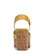 Color:Yellow - Image 3 - Sarto by Franco Sarto Donati Leather Cork Platform Sandals