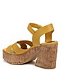 Color:Yellow - Image 4 - Sarto by Franco Sarto Donati Leather Cork Platform Sandals