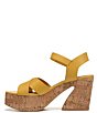 Color:Yellow - Image 5 - Sarto by Franco Sarto Donati Leather Cork Platform Sandals
