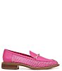 Color:Shocking Pink - Image 2 - Sarto by Franco Sarto Eda 5 Leather Woven Loafers