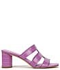 Color:Pink Croc Print - Image 2 - Sarto by Franco Sarto Flexa Carly Slide Crocodile Print Sandals