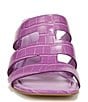 Color:Pink Croc Print - Image 6 - Sarto by Franco Sarto Flexa Carly Slide Crocodile Print Sandals