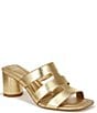Color:Gold - Image 1 - Sarto by Franco Sarto Flexa Carly Slide Metallic Sandals