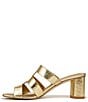 Color:Gold - Image 5 - Sarto by Franco Sarto Flexa Carly Slide Metallic Sandals