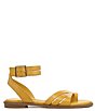 Color:Sunset Yellow - Image 2 - Sarto by Franco Sarto Greene Leather Toe Loop Ankle Strap Sandals