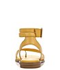 Color:Sunset Yellow - Image 3 - Sarto by Franco Sarto Greene Leather Toe Loop Ankle Strap Sandals