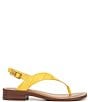 Color:Yellow - Image 2 - Sarto by Franco Sarto Iris Crocodile Print Leather Thong Sandals