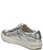 Color:Silver - Image 4 - Sarto by Franco Sarto Issake Metallic Leather Platform Slip-On Sneakers