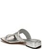 Color:Silver - Image 4 - Sarto by Franco Sarto Marina Leather Slide Sandals