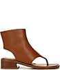 Color:Brown - Image 2 - Sarto By Franco Sarto Skye Leather Gladiator Thong Sandals