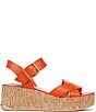 Color:Tangerine Orange - Image 2 - Sarto By Franco Sarto Tilly Leather Platform Cork Sandals