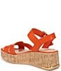 Color:Tangerine Orange - Image 4 - Sarto By Franco Sarto Tilly Leather Platform Cork Sandals