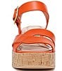 Color:Tangerine Orange - Image 6 - Sarto By Franco Sarto Tilly Leather Platform Cork Sandals