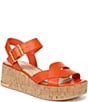 Color:Tangerine Orange - Image 1 - Sarto By Franco Sarto Tilly Leather Platform Cork Sandals