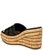 Color:Black - Image 4 - Sarto by Franco Sarto Torino Leather Platform Wedge Sandals
