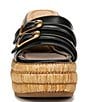 Color:Black - Image 6 - Sarto by Franco Sarto Torino Leather Platform Wedge Sandals