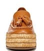Color:Tan - Image 6 - Sarto by Franco Sarto Tremont Leather Platform Tassel Loafers