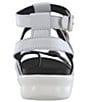 Color:Chalk - Image 2 - Aria Leather Toe Post Gladiator Sandals