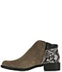 Color:Tumbleweed - Image 3 - Bethany Snake Print Accent Side Zip Ankle Booties