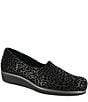 Color:Black Leopard - Image 1 - Bliss Leopard Print Flex Fabric Slip-Ons