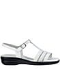 Color:White - Image 2 - Capri Comfort Metallic Strap Sandals