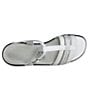 Color:White - Image 4 - Capri Comfort Metallic Strap Sandals