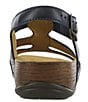 Color:Navy Multi Snake - Image 2 - Clover Snake Print Accent Leather Sandals
