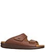 Color:Amber - Image 2 - Cozy Leather Slide Sandals