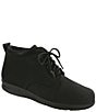 Color:Black/Moondust - Image 1 - Gretchen Water Resistant Leather Lace-Up Booties