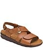Color:Caramel - Image 1 - Huggy Leather Wedge Sandals