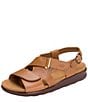 Color:Caramel - Image 3 - Huggy Leather Wedge Sandals