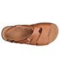 Color:Caramel - Image 4 - Huggy Leather Wedge Sandals